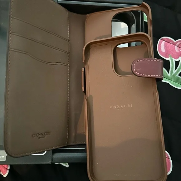 Coach Brown Floral Folio Case - Picture 3 of 4